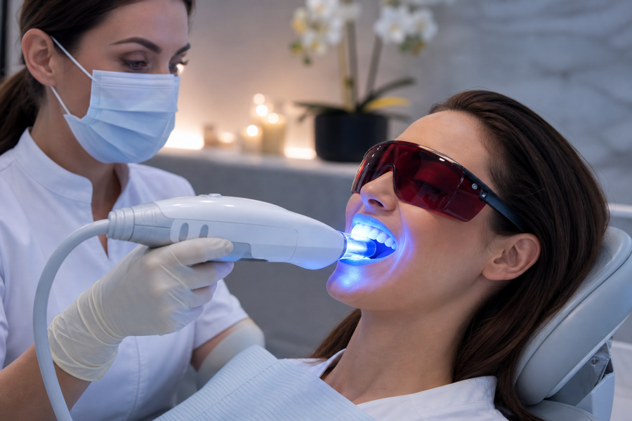 Laser bleaching